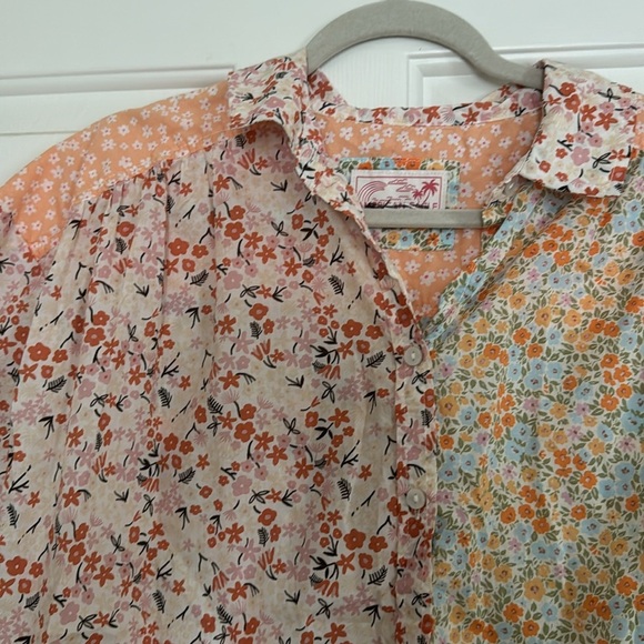 American Eagle Outfitters Floral Patchwork Shirt - Picture 3 of 7